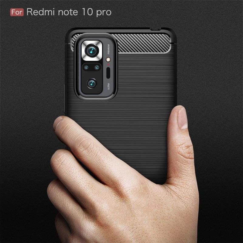 Kryt Na Xiaomi Redmi Note 10 Pro Flexibilní Kartáčovaný Efekt