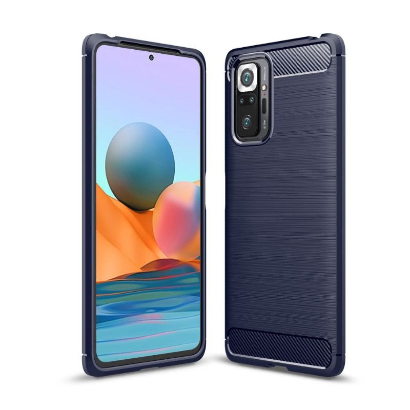 Kryt Na Xiaomi Redmi Note 10 Pro Flexibilní Kartáčovaný Efekt