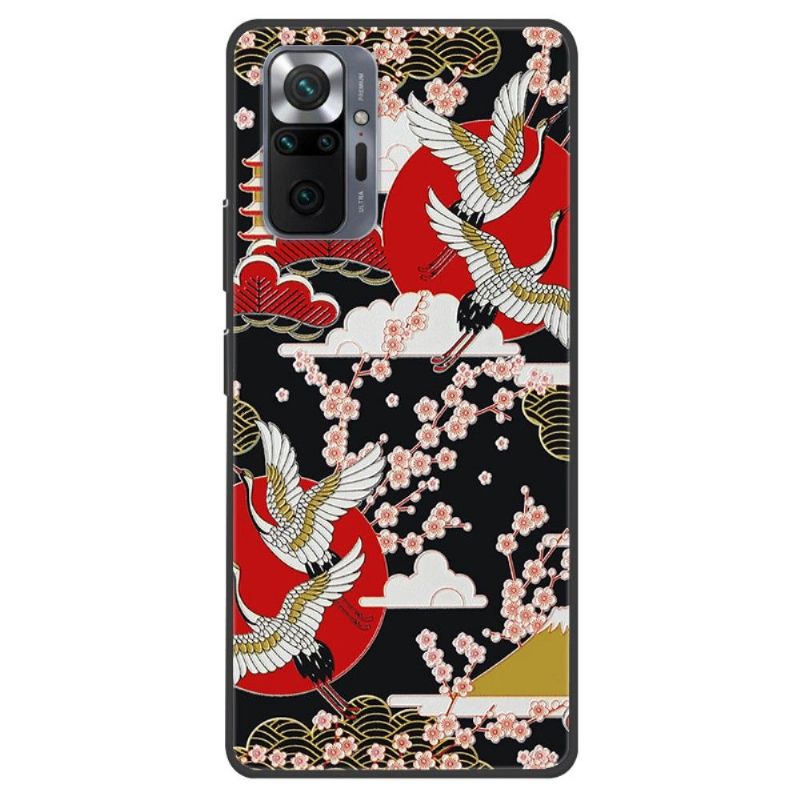 Kryt Na Xiaomi Redmi Note 10 Pro Květiny Jeřábů