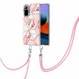Kryt Na Xiaomi Redmi Note 10 Pro Na Lana Mramorová A Květinová Koruna