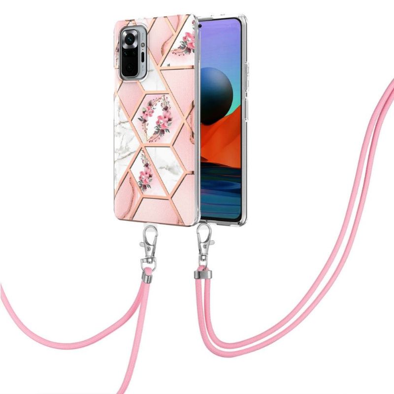 Kryt Na Xiaomi Redmi Note 10 Pro Na Lana Mramorová A Květinová Koruna