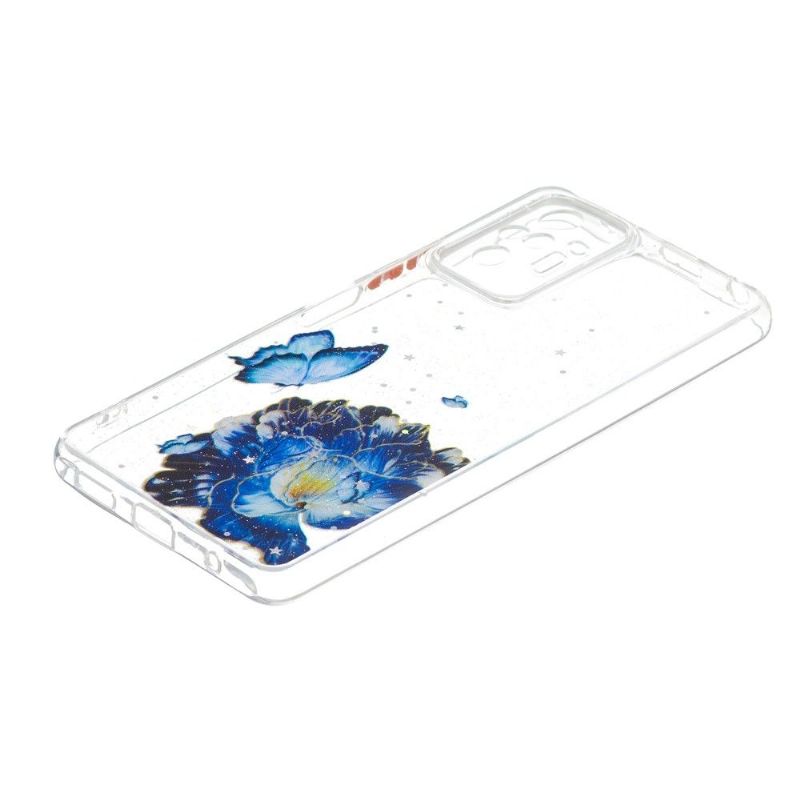 Kryt Na Xiaomi Redmi Note 10 Pro Modré Květiny A Motýli