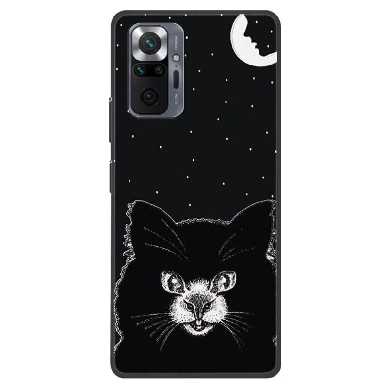 Kryt Na Xiaomi Redmi Note 10 Pro Silikon - Černá Kočka