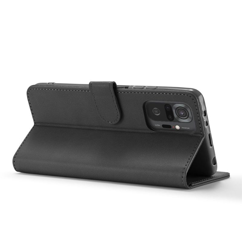 Pouzdra Na Xiaomi Redmi Note 10 Pro Flipové Pouzdro Kožený Efekt Lc.imeeke