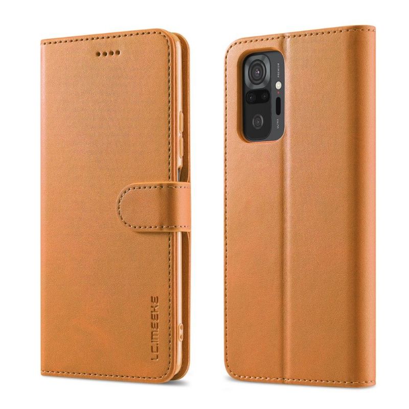 Pouzdra Na Xiaomi Redmi Note 10 Pro Flipové Pouzdro Kožený Efekt Lc.imeeke