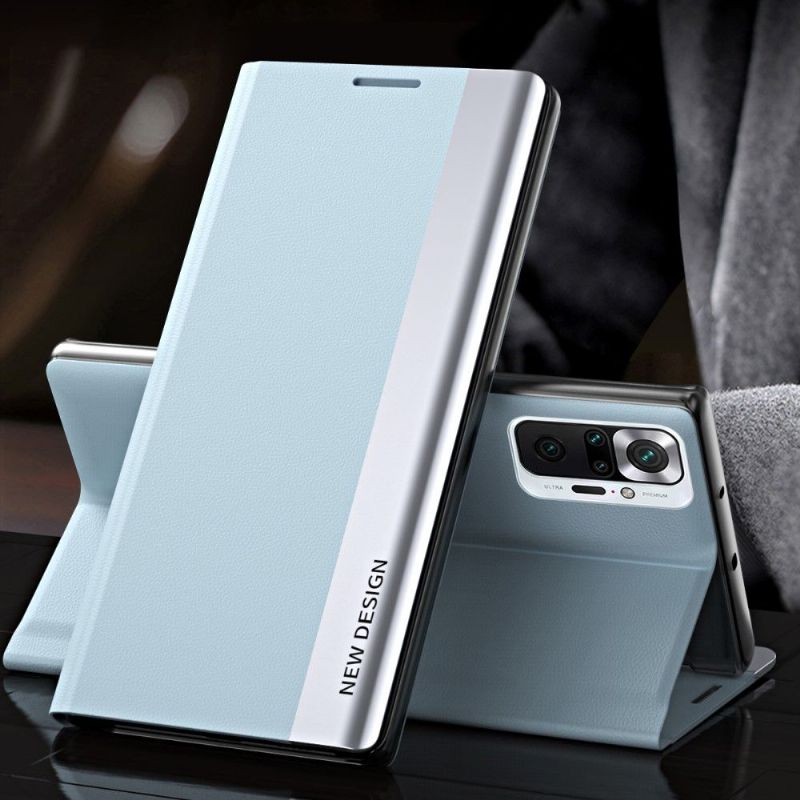 Pouzdra Na Xiaomi Redmi Note 10 Pro Obchodní Magnet S Koženým Efektem
