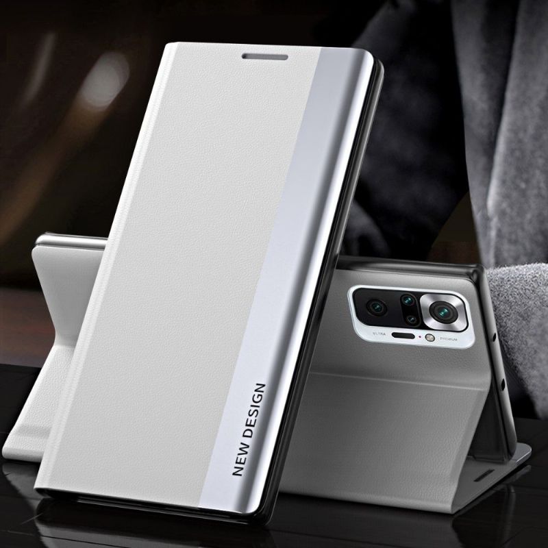 Pouzdra Na Xiaomi Redmi Note 10 Pro Obchodní Magnet S Koženým Efektem