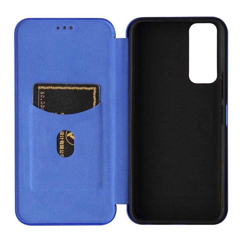 Flipové Pouzdro Na Vivo Y72 5G Umělá Kůže Ve Stylu Uhlíkových Vláken