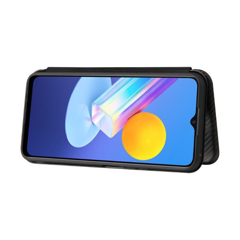 Flipové Pouzdro Na Vivo Y72 5G Umělá Kůže Ve Stylu Uhlíkových Vláken