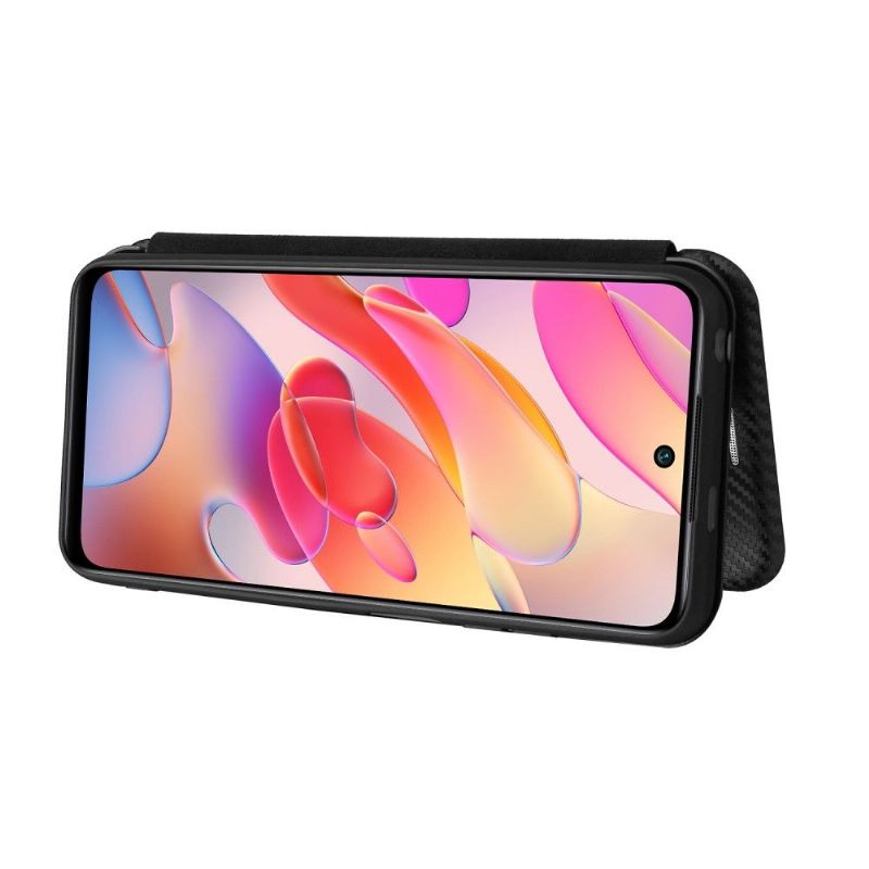 Flipové Pouzdro Na Xiaomi Redmi Note 10 5G / Poco M3 Pro Koženka Z Uhlíkových Vláken