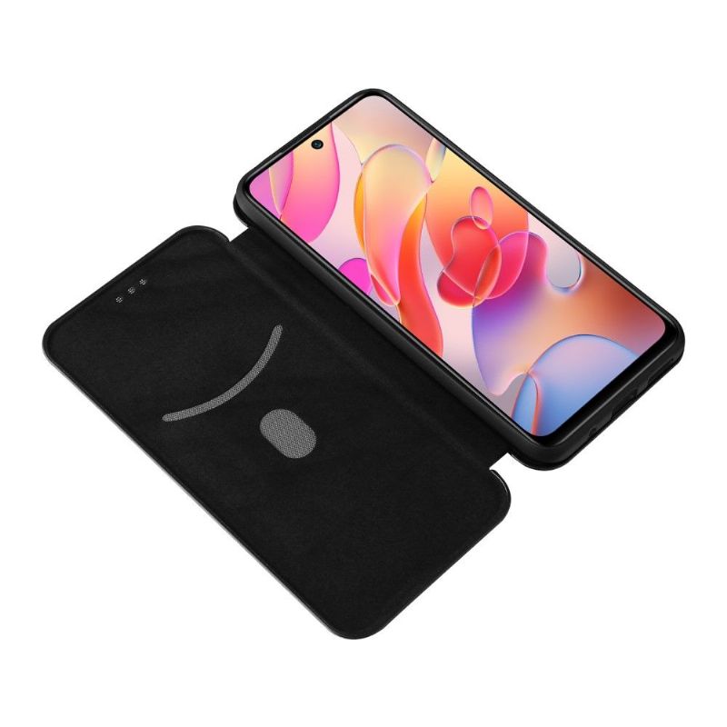 Flipové Pouzdro Na Xiaomi Redmi Note 10 5G / Poco M3 Pro Koženka Z Uhlíkových Vláken