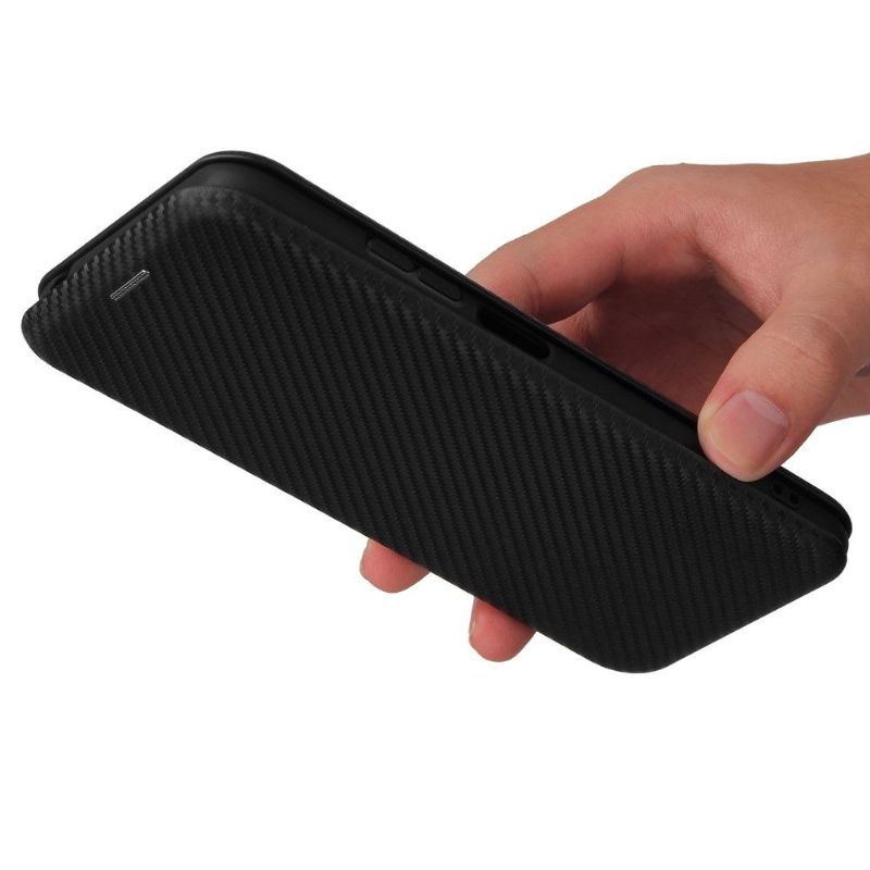 Flipové Pouzdro Na Xiaomi Redmi Note 10 5G / Poco M3 Pro Koženka Z Uhlíkových Vláken