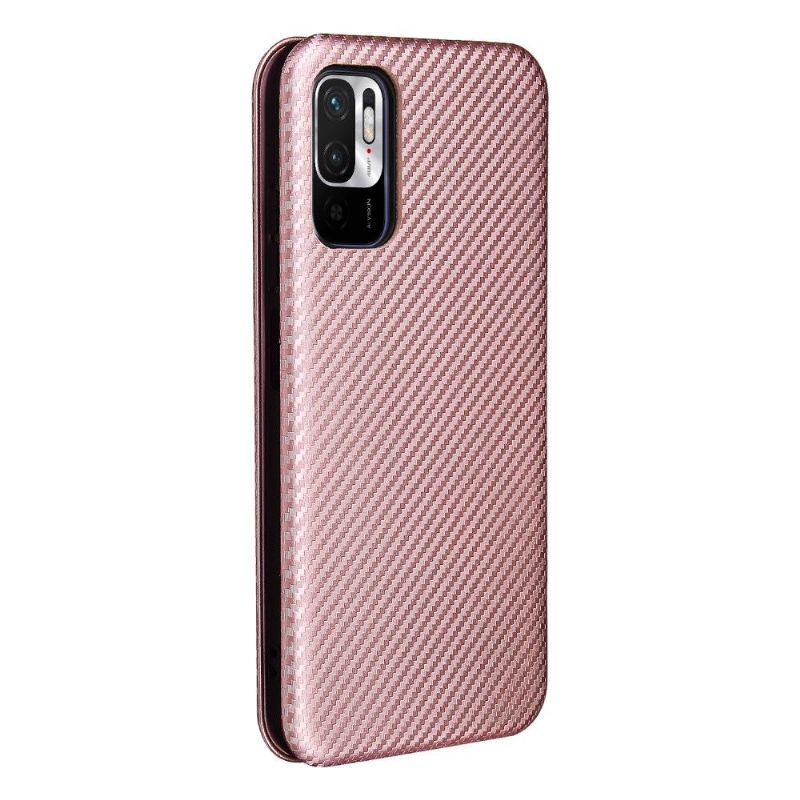 Flipové Pouzdro Na Xiaomi Redmi Note 10 5G / Poco M3 Pro Koženka Z Uhlíkových Vláken