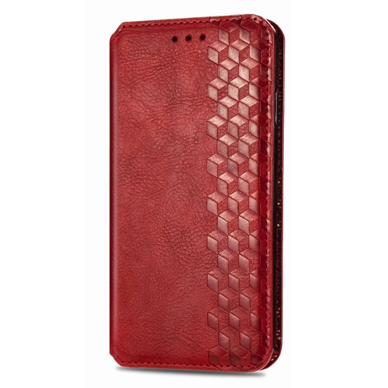 Flipové Pouzdro Na Xiaomi Redmi Note 10 5G / Poco M3 Pro Kožený Efekt S Geometrickým Designem