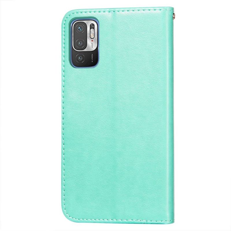 Flipové Pouzdro Na Xiaomi Redmi Note 10 5G / Poco M3 Pro Krajka Z Umělé Kůže