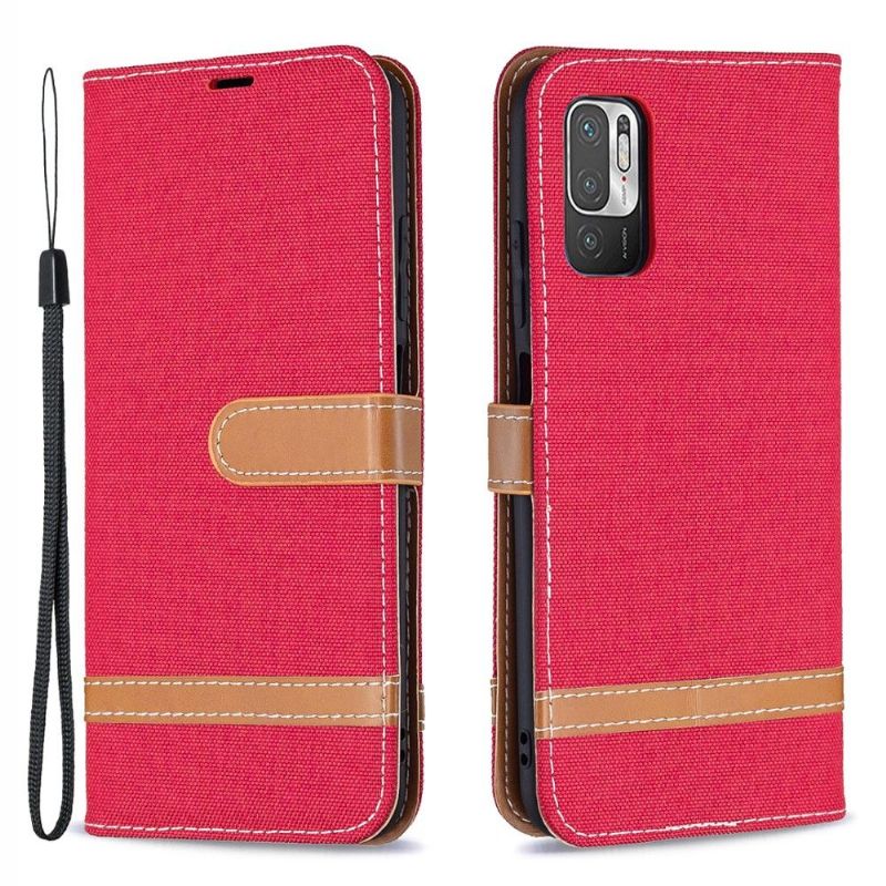 Flipové Pouzdro Na Xiaomi Redmi Note 10 5G / Poco M3 Pro Látkový Potah