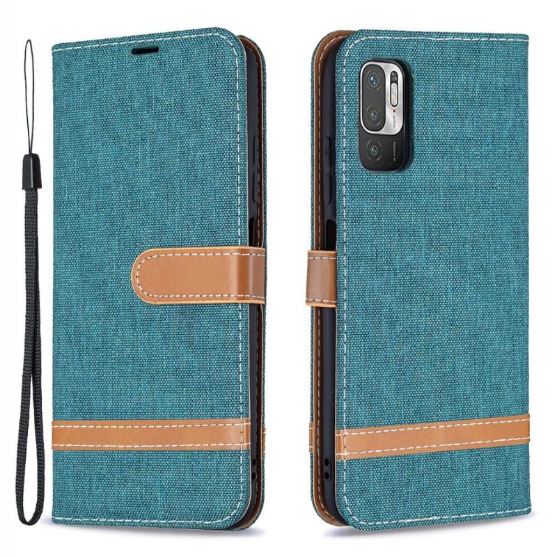 Flipové Pouzdro Na Xiaomi Redmi Note 10 5G / Poco M3 Pro Látkový Potah
