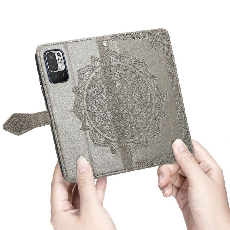 Flipové Pouzdro Na Xiaomi Redmi Note 10 5G / Poco M3 Pro Reliéfní Mandala