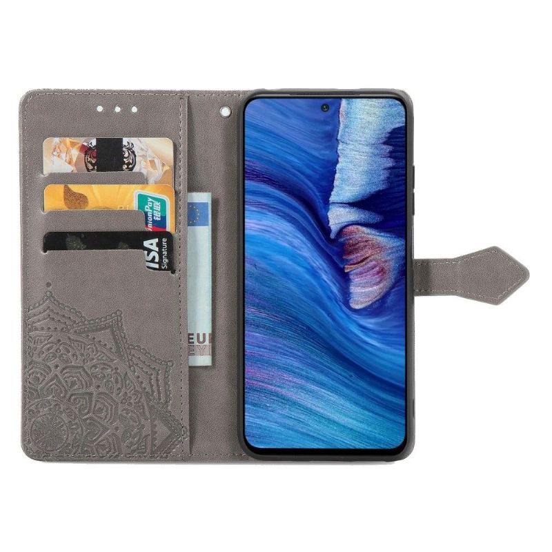 Flipové Pouzdro Na Xiaomi Redmi Note 10 5G / Poco M3 Pro Reliéfní Mandala
