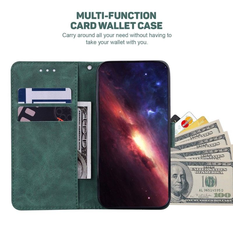 Kožené Pouzdro Folio Na Xiaomi Redmi Note 10 5G / Poco M3 Pro Flipové Pouzdro Pruhy Folia Z Umělé Kůže