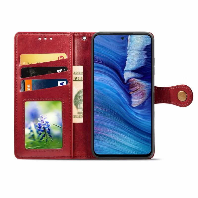 Kožené Pouzdro Na Xiaomi Redmi Note 10 5G / Poco M3 Pro Držák Karet Z Umělé Kůže Indila