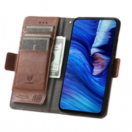 Kožené Pouzdro Na Xiaomi Redmi Note 10 5G / Poco M3 Pro Flipové Pouzdro Flip Business