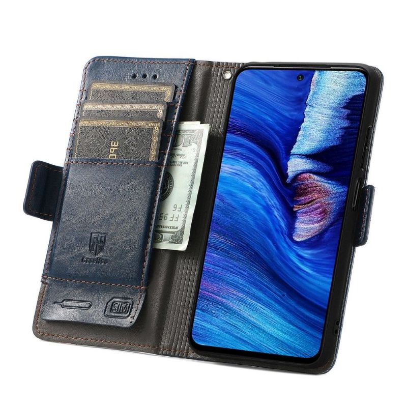 Kožené Pouzdro Na Xiaomi Redmi Note 10 5G / Poco M3 Pro Flipové Pouzdro Flip Business