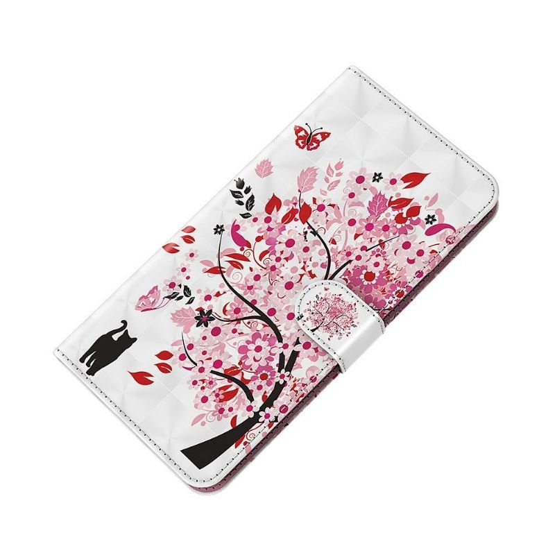 Kožené Pouzdro Na Xiaomi Redmi Note 10 5G / Poco M3 Pro Květinový Strom