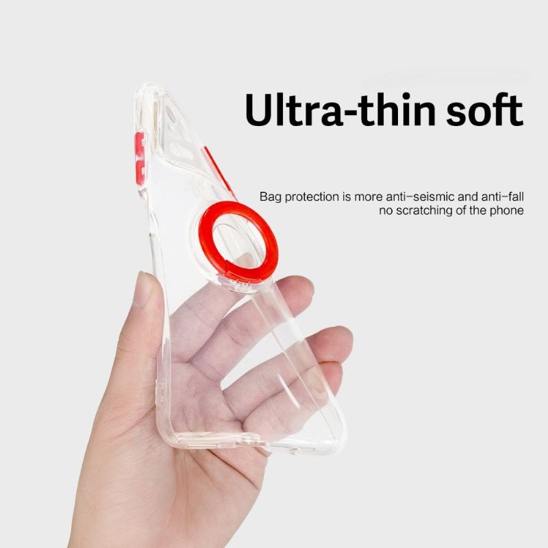 Kryt Na Xiaomi Redmi Note 10 5G / Poco M3 Pro Transparentní S Kroužkem A Krytem Fotoaparátu