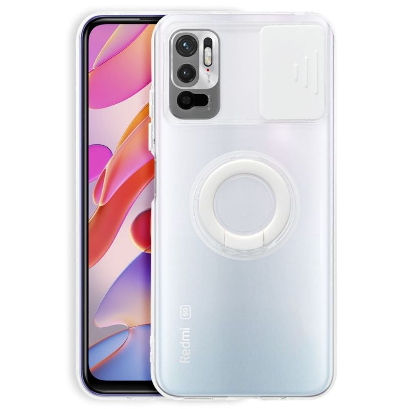Kryt Na Xiaomi Redmi Note 10 5G / Poco M3 Pro Transparentní S Kroužkem A Krytem Fotoaparátu