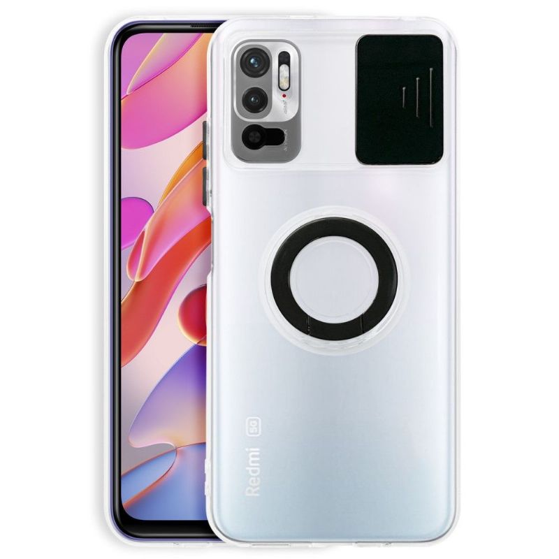 Kryt Na Xiaomi Redmi Note 10 5G / Poco M3 Pro Transparentní S Kroužkem A Krytem Fotoaparátu