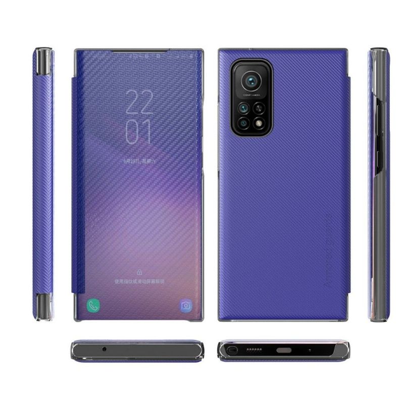 Kryty Na Mobil Na Xiaomi Redmi Note 10 5G / Poco M3 Pro Flipové Pouzdro Uhlíkové Vlákno