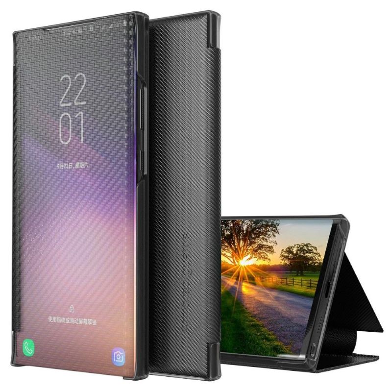 Kryty Na Mobil Na Xiaomi Redmi Note 10 5G / Poco M3 Pro Flipové Pouzdro Uhlíkové Vlákno