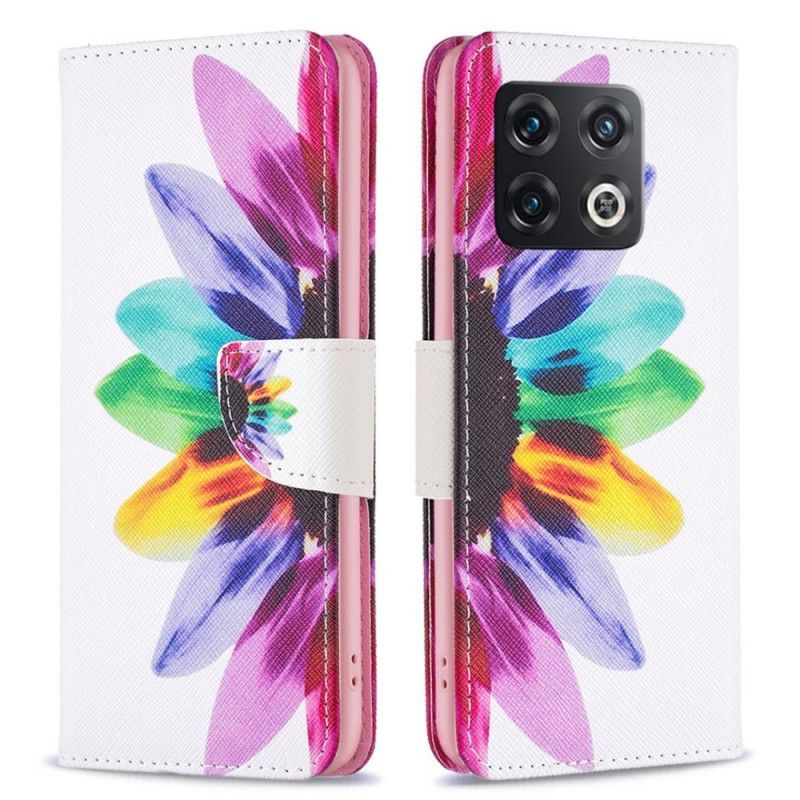 Flipové Pouzdro Na OnePlus 10 Pro 5G Akvarel Květina