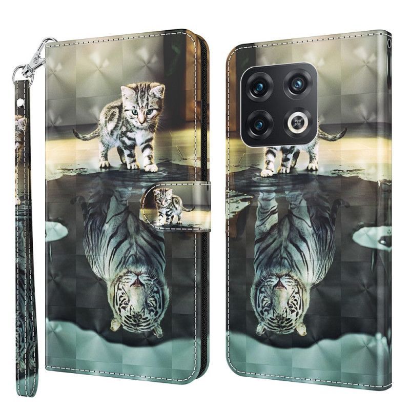 Flipové Pouzdro Na OnePlus 10 Pro 5G Na Lana Strappy Kitten Dream