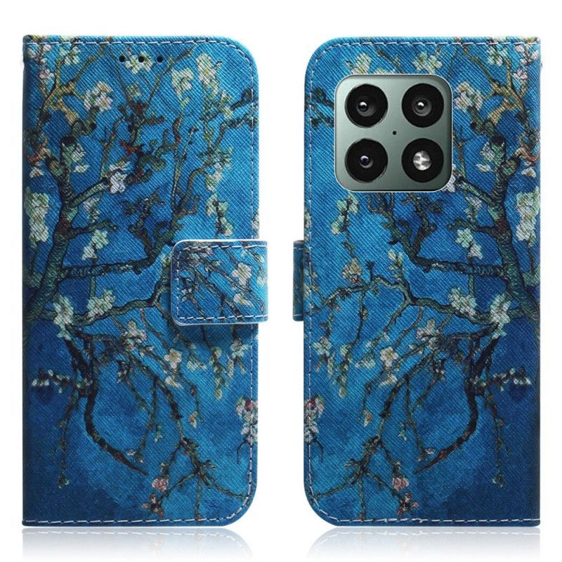 Kožené Pouzdro Na OnePlus 10 Pro 5G Kvetoucí Větev Stromu