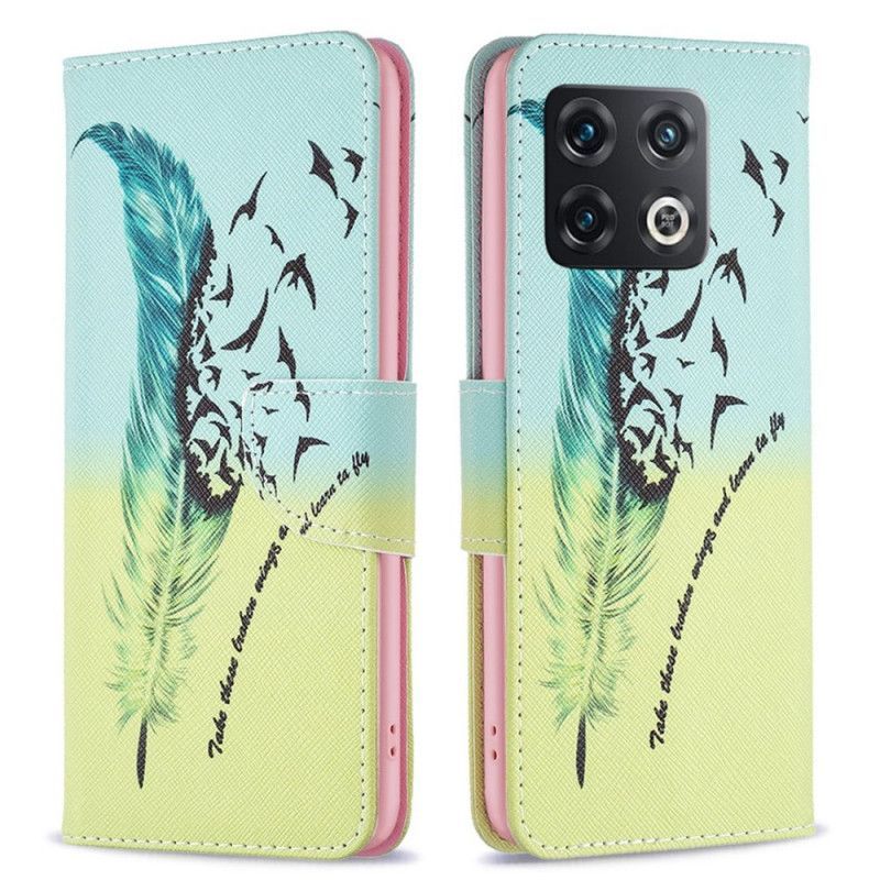 Kožené Pouzdro Na OnePlus 10 Pro 5G Pírko