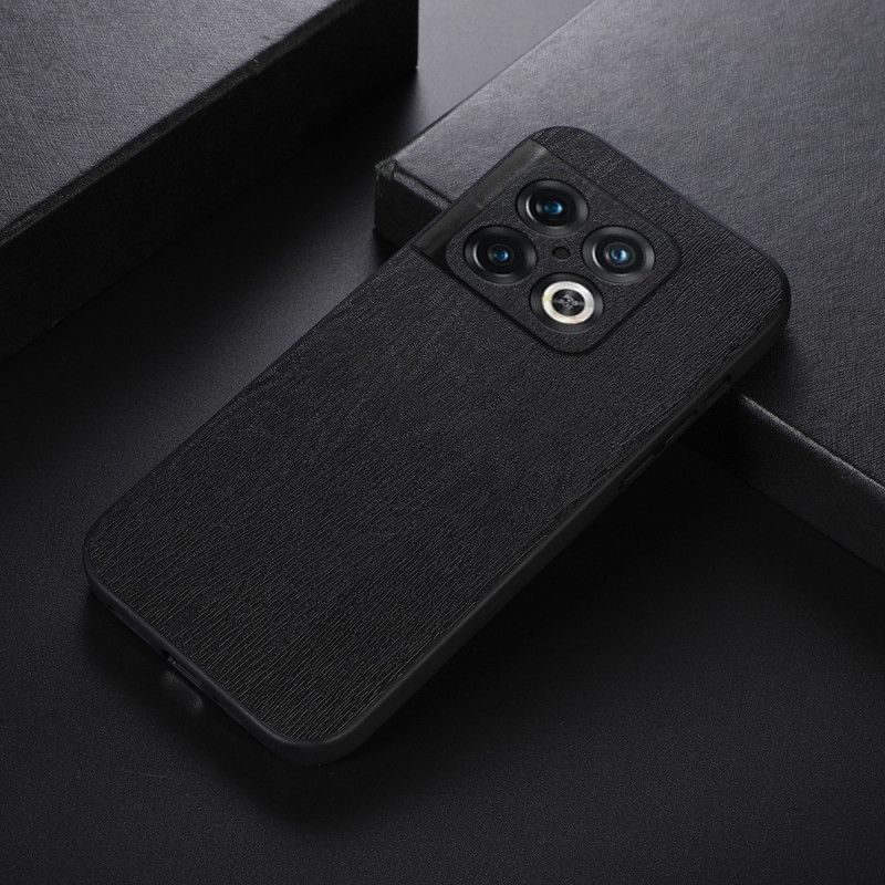 Kryt Na OnePlus 10 Pro 5G Textura Dřeva Umělá Kůže