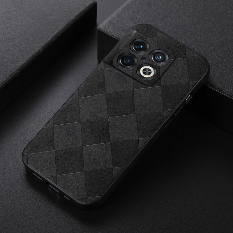 Kryty Na Mobil Na OnePlus 10 Pro 5G Tkaný Design Z Umělé Kůže