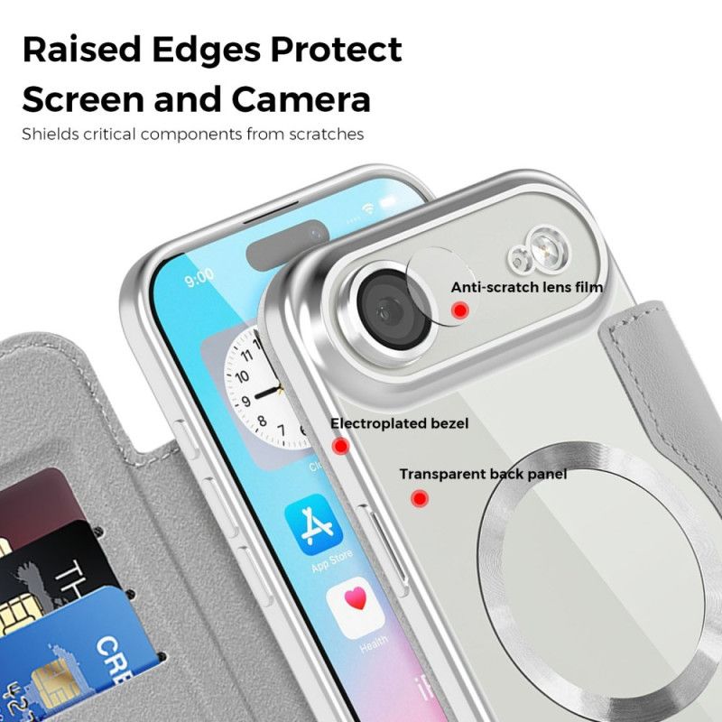 Kožené Pouzdro Folio iPhone Air Kompatibilní S Magsafe Prošívané