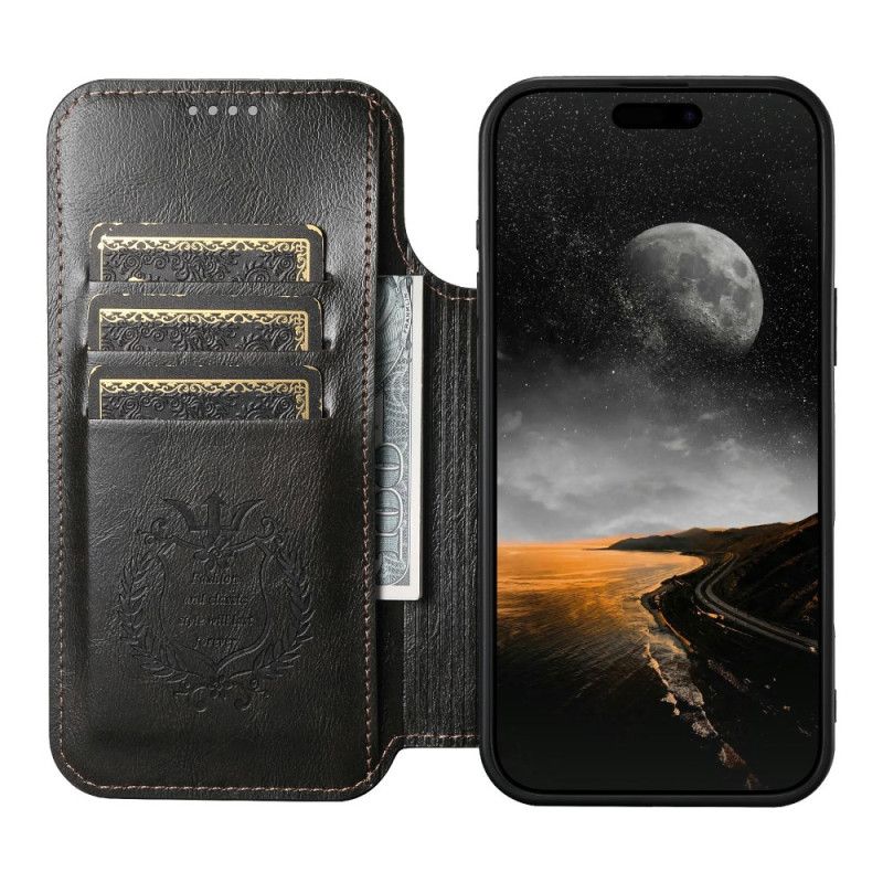 Kožené Pouzdro Folio iPhone Air Kompatibilní S Magsafe Vintage Styl