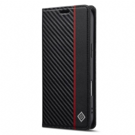 Kožené Pouzdro Folio iPhone Air Uhlíková Vlákna Lc.imeeke