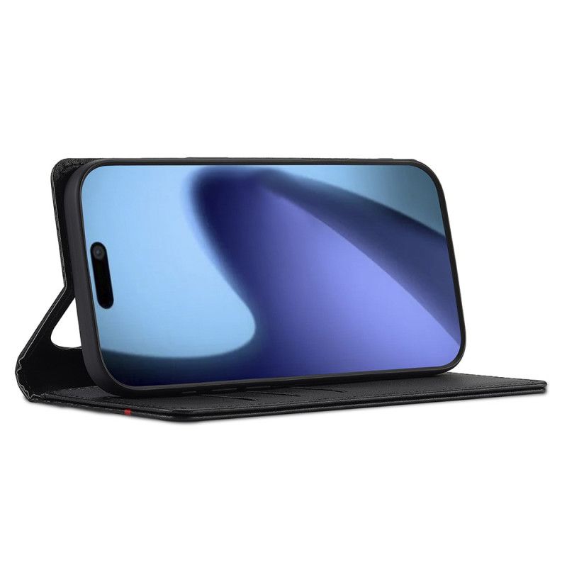 Kožené Pouzdro Folio iPhone Air Uhlíková Vlákna Lc.imeeke