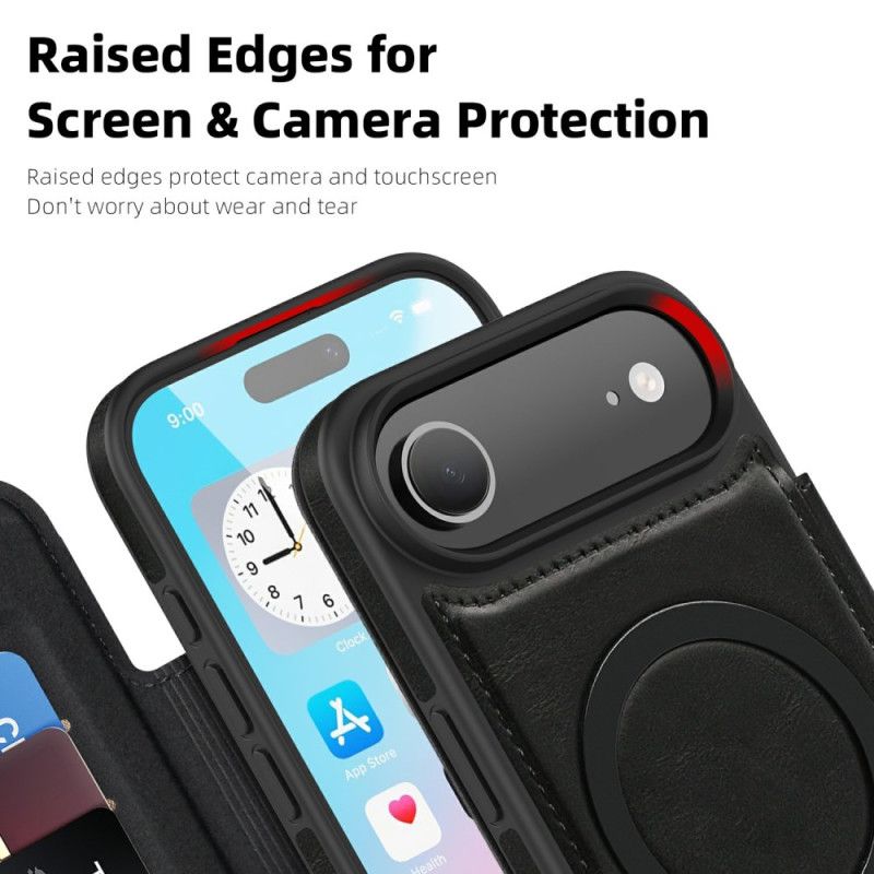 Kožené Pouzdro iPhone Air Kryty Na Mobil Kompatibilní S Magsafe A Držákem Rfid Karet