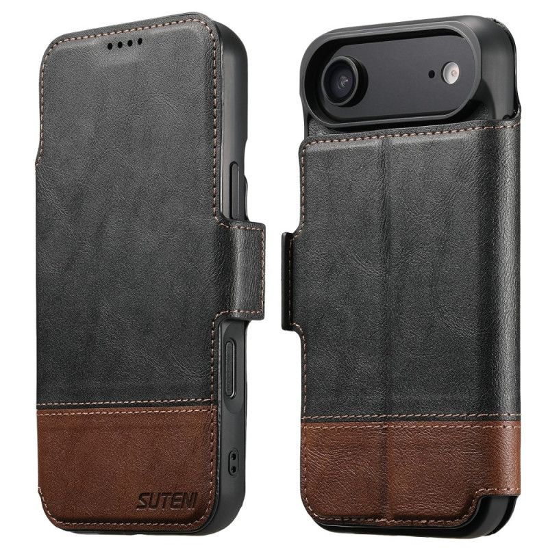 Kožený Kryt iPhone Air Dvoubarevné Odnímatelné Pouzdro Magsafe Suteni