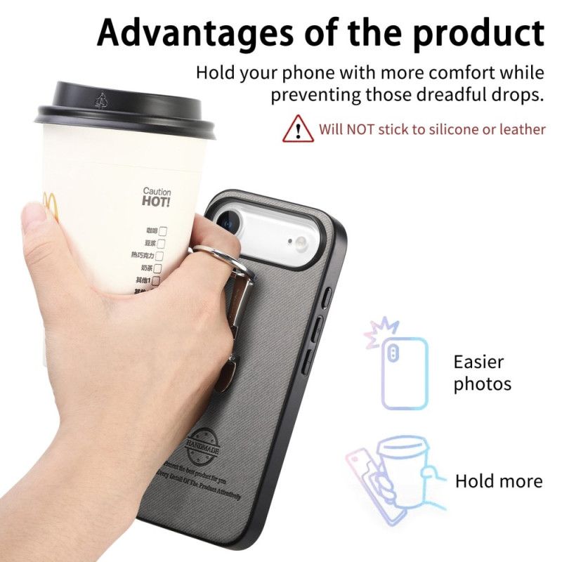 Kryt Na iPhone Air Se Skládacím Stojánkem A Keprovou Texturou