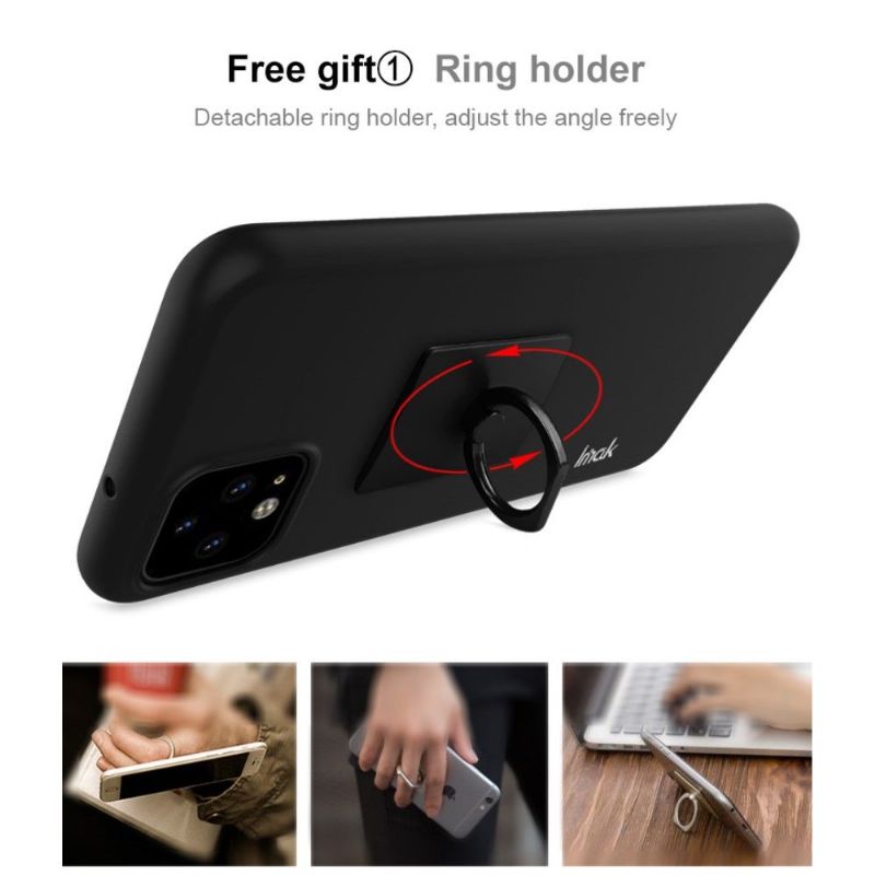 Google Pixel 4 Xl – Pouzdro Se Stojánkem + Tvrzené Sklo – Matná Černá