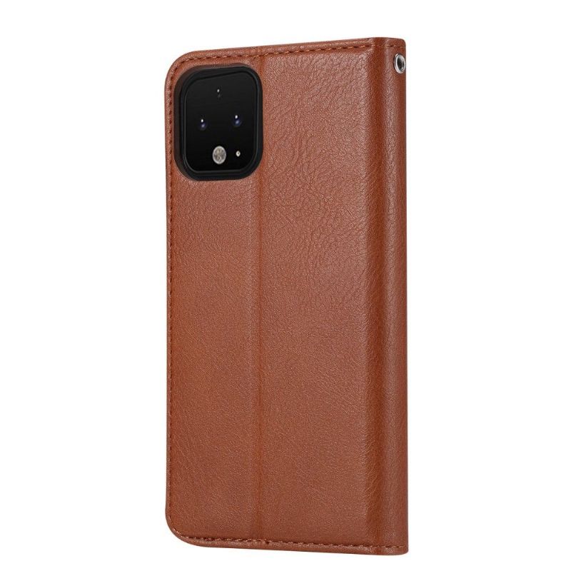Kožené Pouzdro Na Google Pixel 4 XL Pouzdro S Koženým Stojánkem