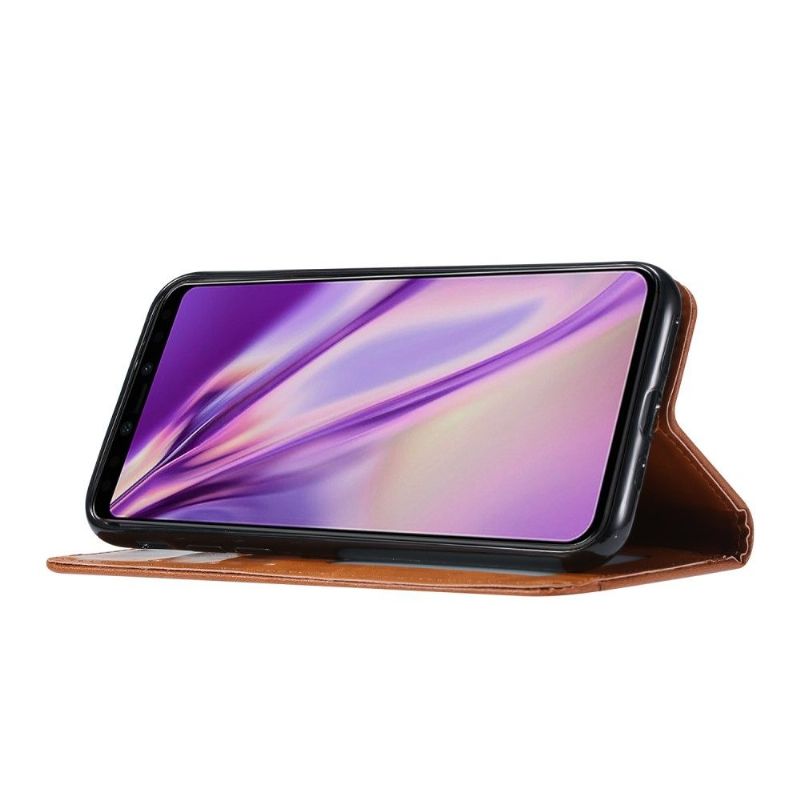 Kožené Pouzdro Na Google Pixel 4 XL Pouzdro S Koženým Stojánkem