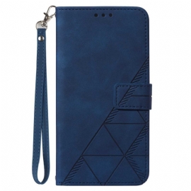 Flipové Pouzdro Na Xiaomi 13 Lite Na Lana Trojúhelníky Popruhů
